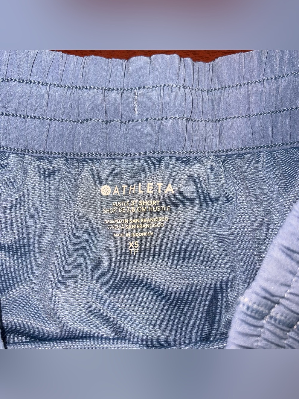 Athleta Pale Blue Women's Running Shorts - Picture 2 of 3